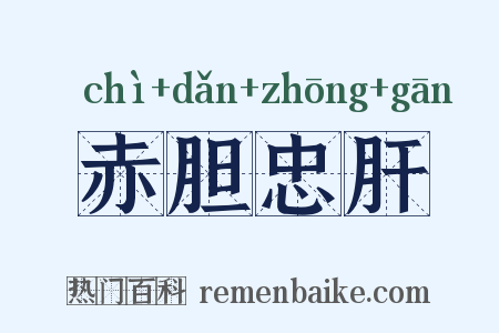赤胆忠肝是什么意思的图片